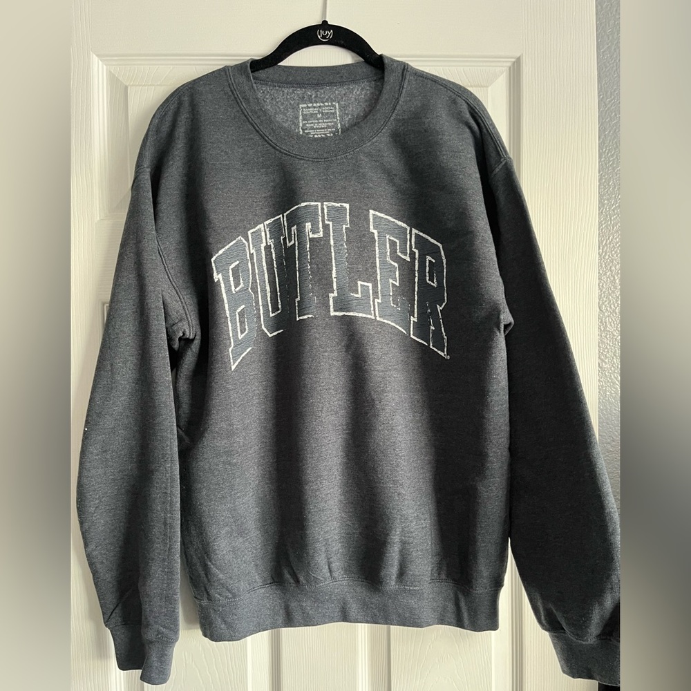 Gray Butler University crew neck sweatshirt